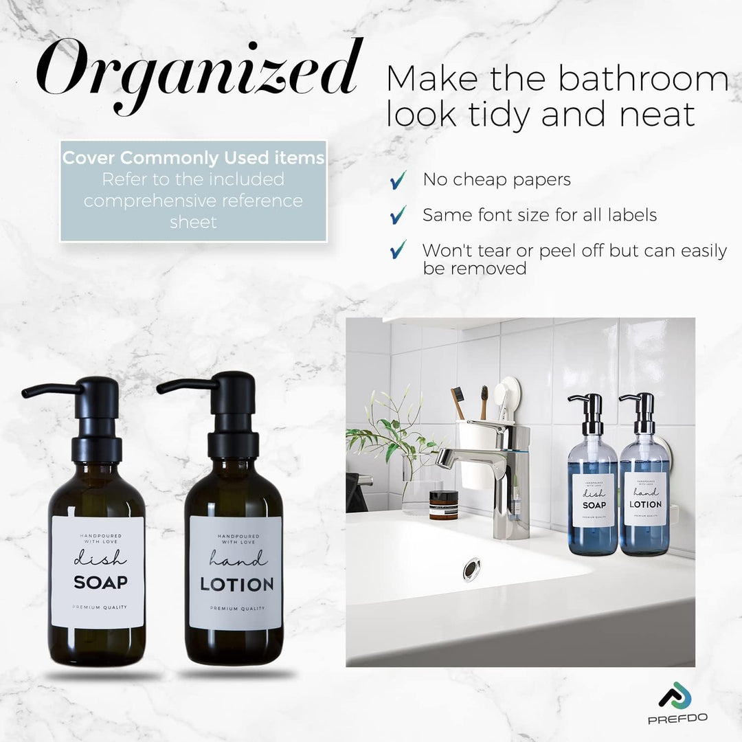 Bottle Organisation Labels – Modern White, 36 Pieces - Just Closeouts Canada Inc.