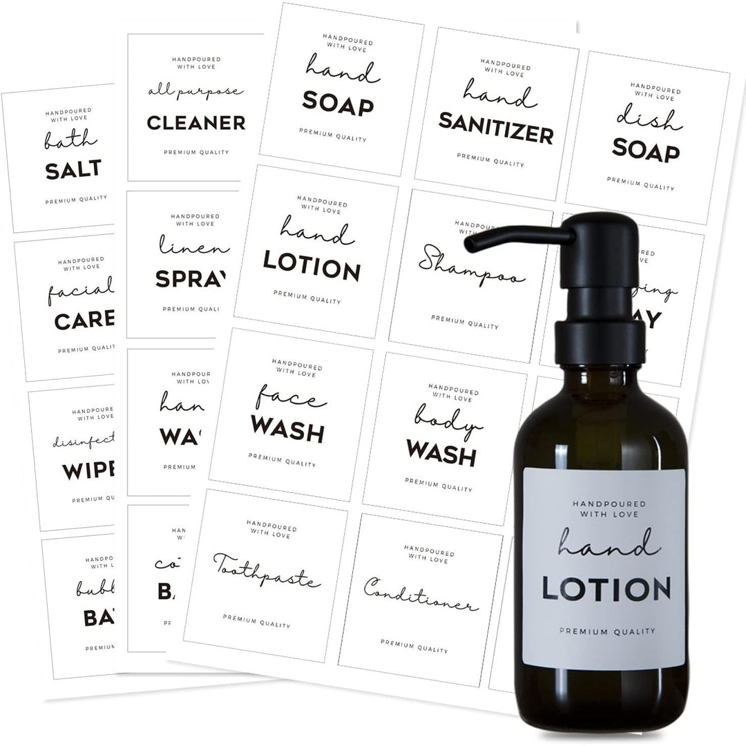 Bottle Organisation Labels – Modern White, 36 Pieces - Just Closeouts Canada Inc.