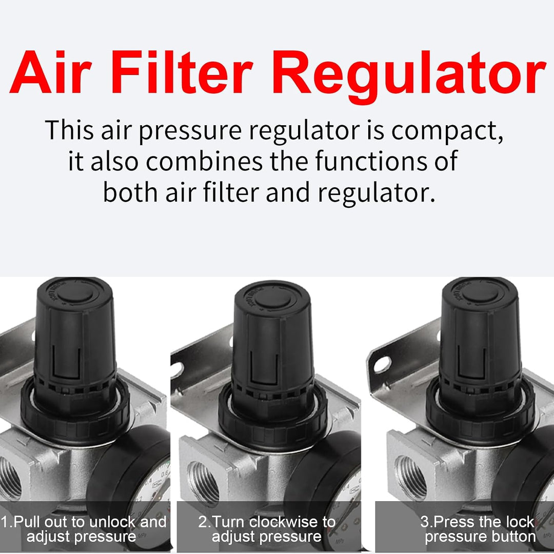 BSP 1/2-Inch Air Filter Regulator with Water Trap - Just Closeouts Canada Inc.X003Z9C9HB