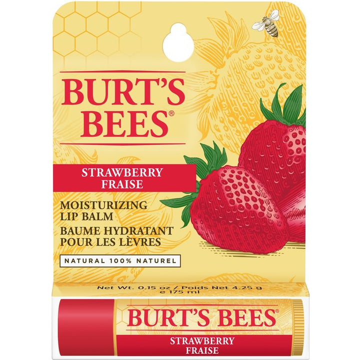 Burt's Bees 100% Natural Origin Moisturizing Lip Balm, Strawberry - Just Closeouts Canada Inc.792850897700