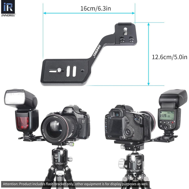 Camera Flashlight Tripod Bracket Professional Multi-Functional Portable Universal Aluminum Bracket with Dual 1/4" Screw Mount Holder for DSLR Camera Stand Shooting LED Light Stand - Just Closeouts Canada Inc.X004MVGZTJ
