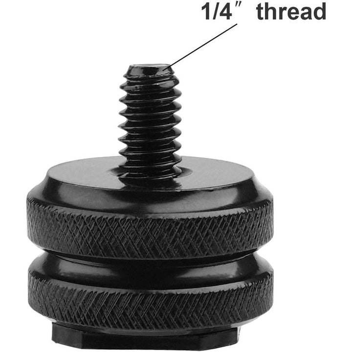 Camera Hot Shoe Mount to 1/4"-20 Tripod Screw Adapter Flash Shoe Mount for DSLR Camera Rig (Pack of 2) - Just Closeouts Canada Inc.