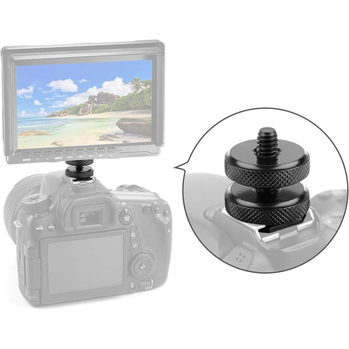 Camera Hot Shoe Mount to 1/4"-20 Tripod Screw Adapter Flash Shoe Mount for DSLR Camera Rig (Pack of 2) - Just Closeouts Canada Inc.