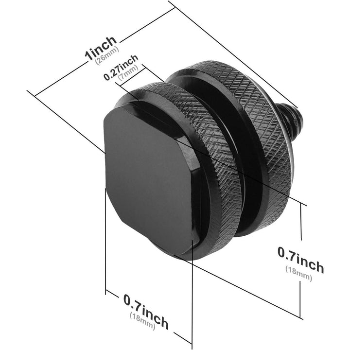 Camera Hot Shoe Mount to 1/4"-20 Tripod Screw Adapter Flash Shoe Mount for DSLR Camera Rig (Pack of 2) - Just Closeouts Canada Inc.