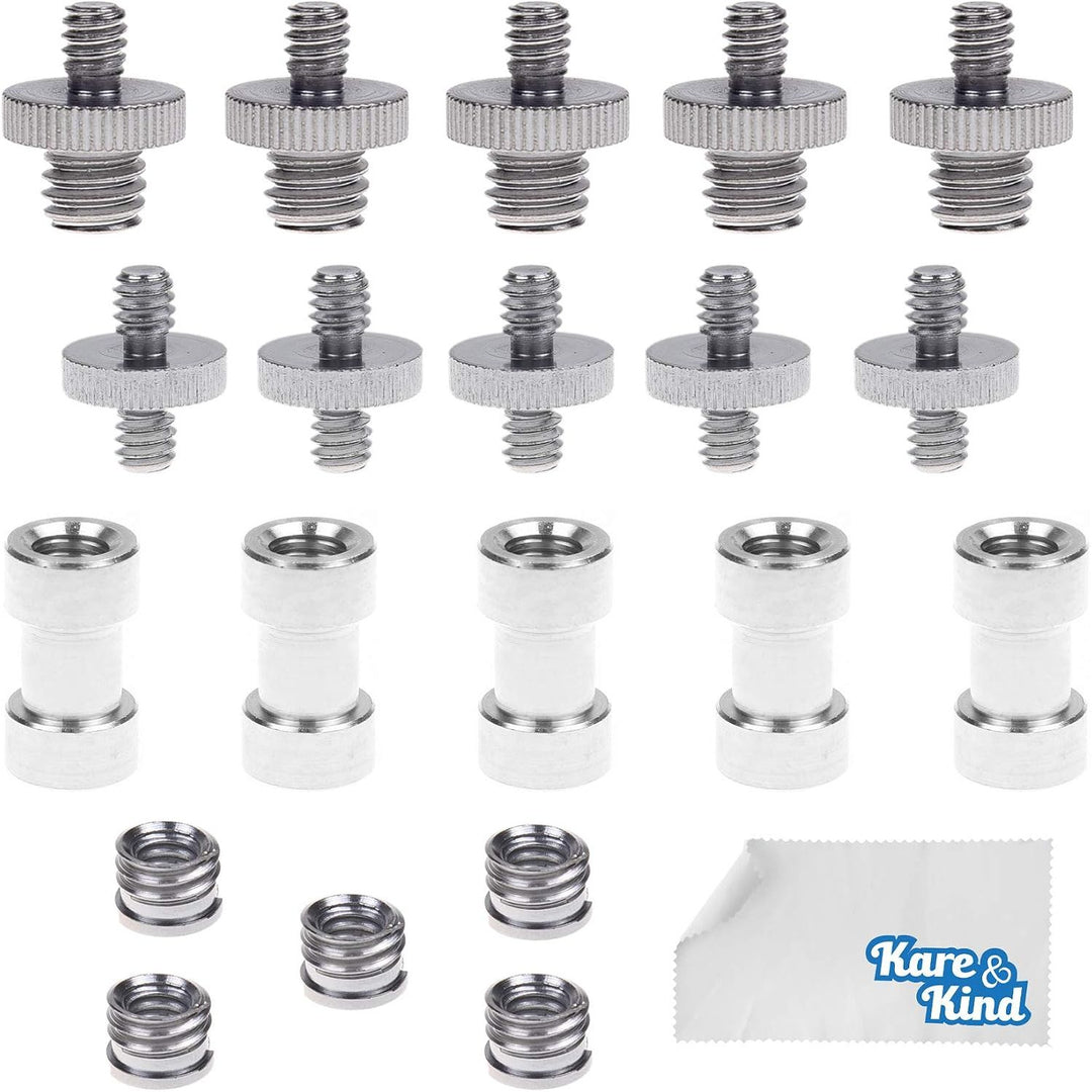 Camera Mount Thread Adapter Set – 1/4 & 3/8 Inch, 20 Pieces - Just Closeouts Canada Inc.