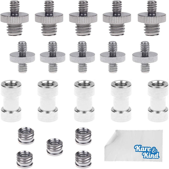 Camera Mount Thread Adapter Set – 1/4 & 3/8 Inch, 20 Pieces - Just Closeouts Canada Inc.
