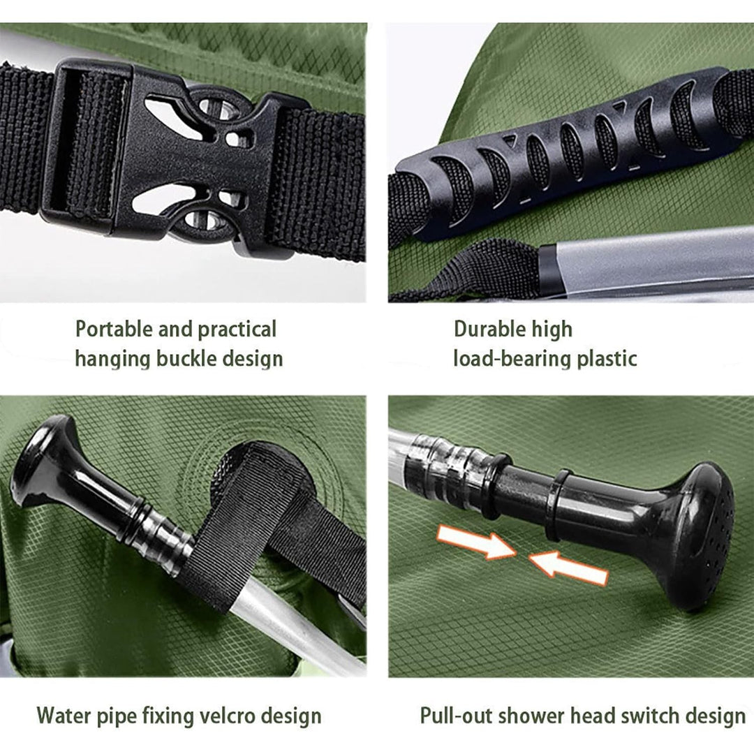 Camping SolarHeating Shower Bag Outdoor Portable Solar Shower Bath Bag for Camping Beach Swimming Outdoor Traveling Hiking - Blue - Just Closeouts Canada Inc.