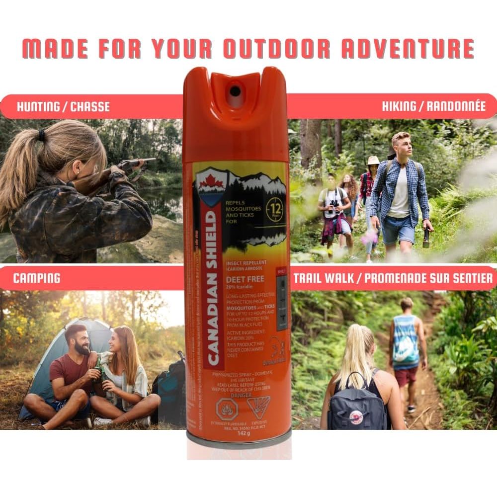 Canadian Shield Insect Repellent 20% Icaridin | Deet Free Aerosol, 142G - CSA03 - Just Closeouts Canada Inc.628678899148