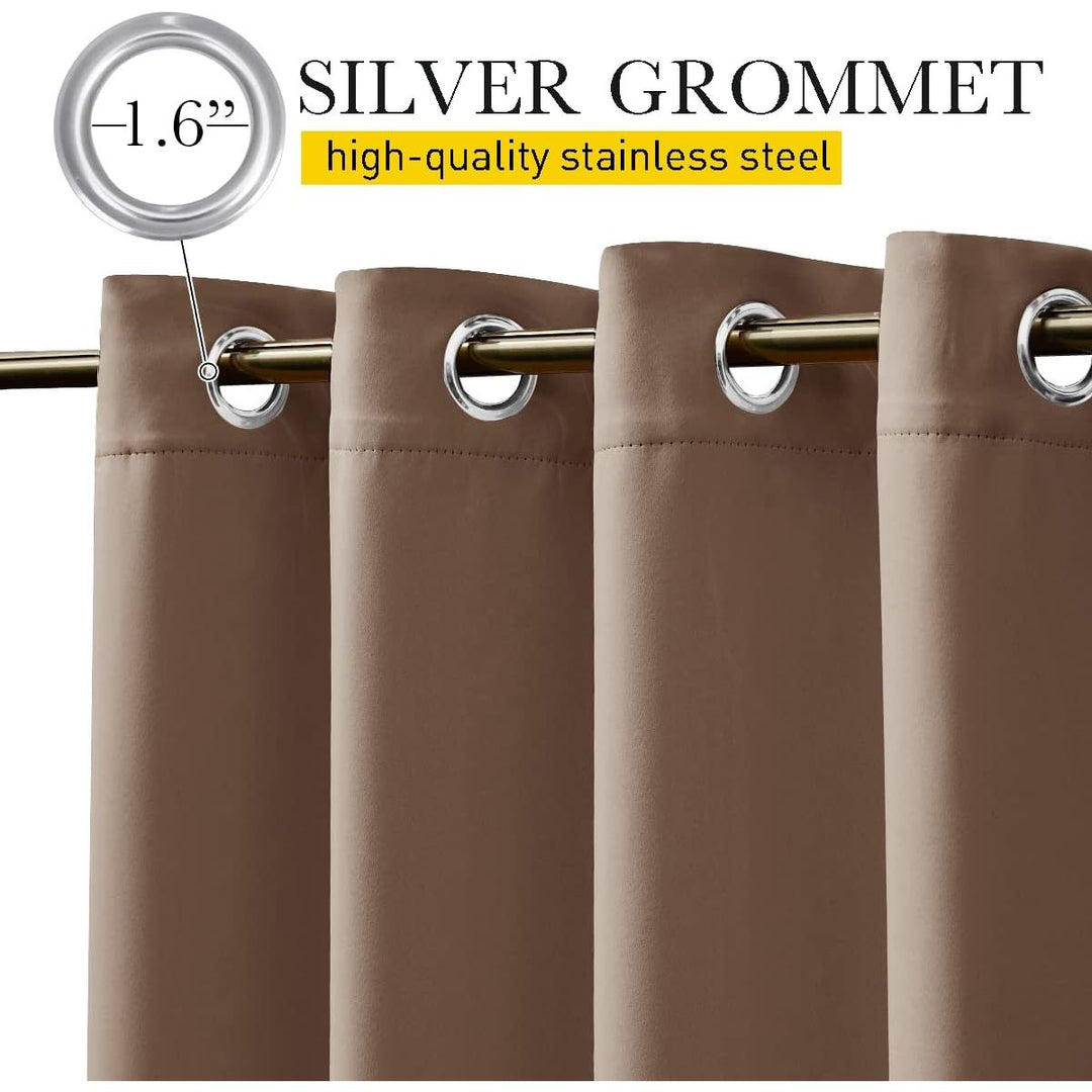 Cappuccino Waterproof Outdoor Curtains, 52 x 95 in, 2 Panels - Just Closeouts Canada Inc.