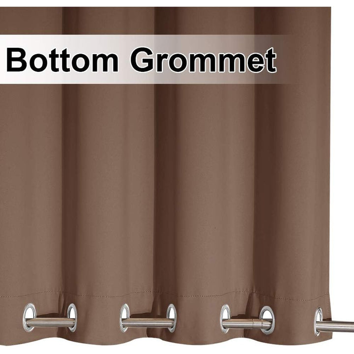 Cappuccino Waterproof Outdoor Grommet Curtain, 100 x 95 in, 1 Panel - Just Closeouts Canada Inc.