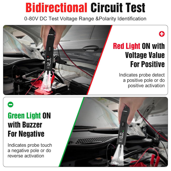 Car Circuit Tester,12V & 24V DC Automotive Test Light,LED Power Circuit Probe Tester Fuse Tester Voltage Tester Short Circuit Finder Component Activation Continuity Tester - Just Closeouts Canada Inc.