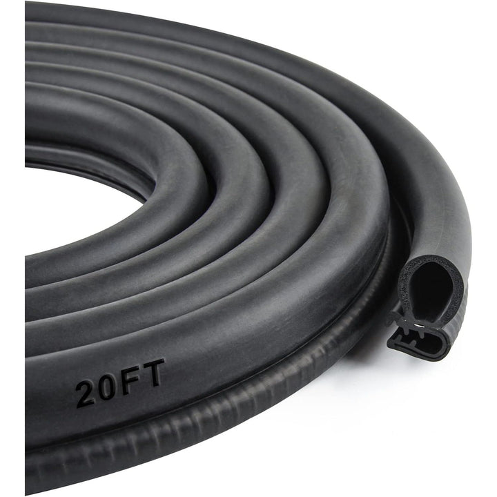 Car Door Rubber Seal Strip with Side Bulb, 20 Feet PVC Bulb Trim with EPDM Automotive Rubber Weather Stripping for Cars, Boats, Trucks, RVs, and Home Applications - Just Closeouts Canada Inc.