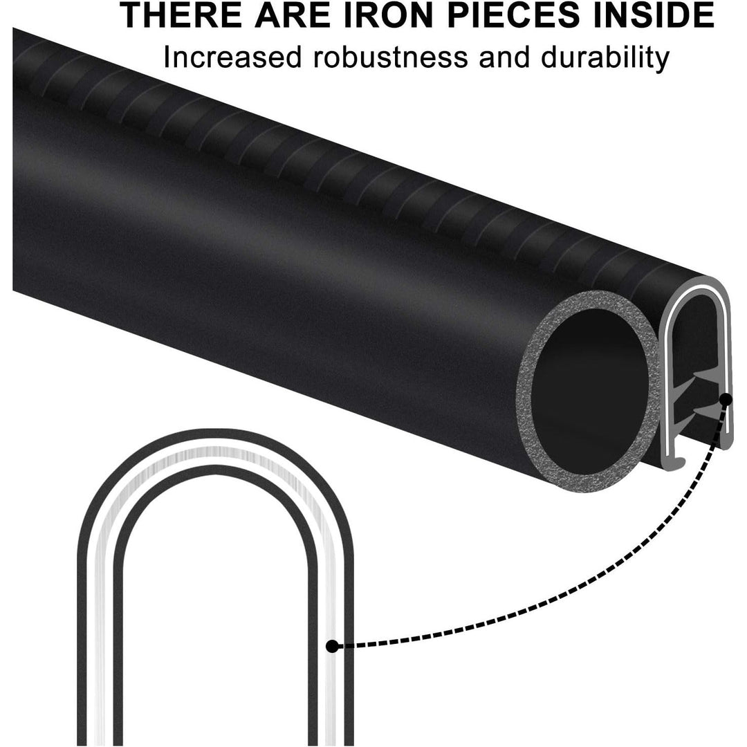 Car Door Rubber Seal Strip with Side Bulb, 20 Feet PVC Bulb Trim with EPDM Automotive Rubber Weather Stripping for Cars, Boats, Trucks, RVs, and Home Applications - Just Closeouts Canada Inc.