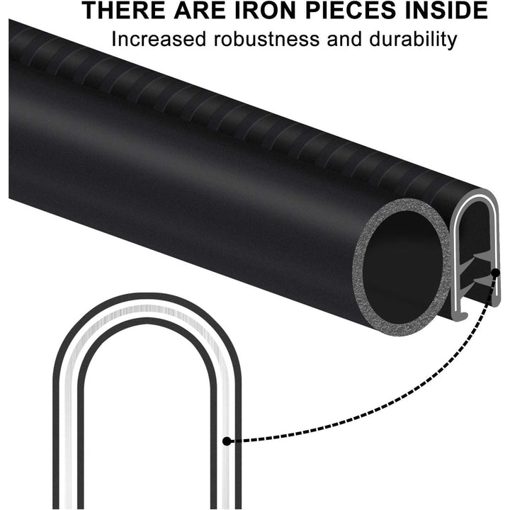 Car Door Rubber Seal Strip with Side Bulb, 40 Feet PVC Bulb Trim with EPDM Automotive Rubber Weather Stripping for Cars, Boats, Trucks, RVs, and Home Applications - Just Closeouts Canada Inc.
