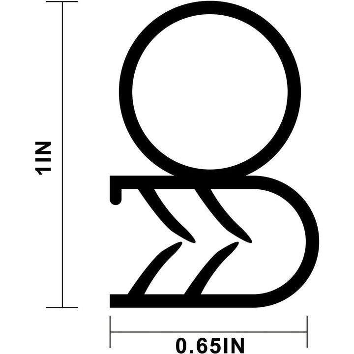 Car Door Rubber Seal Strip with Side Bulb, 40 Feet PVC Bulb Trim with EPDM Automotive Rubber Weather Stripping for Cars, Boats, Trucks, RVs, and Home Applications - Just Closeouts Canada Inc.