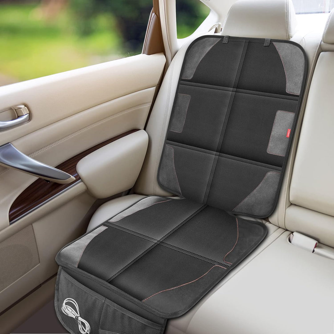 Car Seat Protector with Thickest Padding,Waterproof 600D Fabric Child Baby Seat Protector with Storage Pockets,Non - Slip Pets Cover Leather Reinforced Vehicle Seat 2 Pack - Just Closeouts Canada Inc.