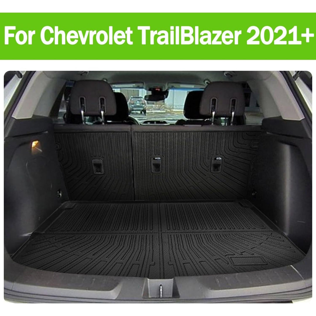 Cargo Liner Fits for Chevy Chevrolet Trailblazer 2021 2025 2024 2023 2022 Trunk Liner All Weather Cargo Mat, Custom Fit TPE Anti-Slip Car Seat Back Protector Accessories (with Backseat Mat) - Just Closeouts Canada Inc.
