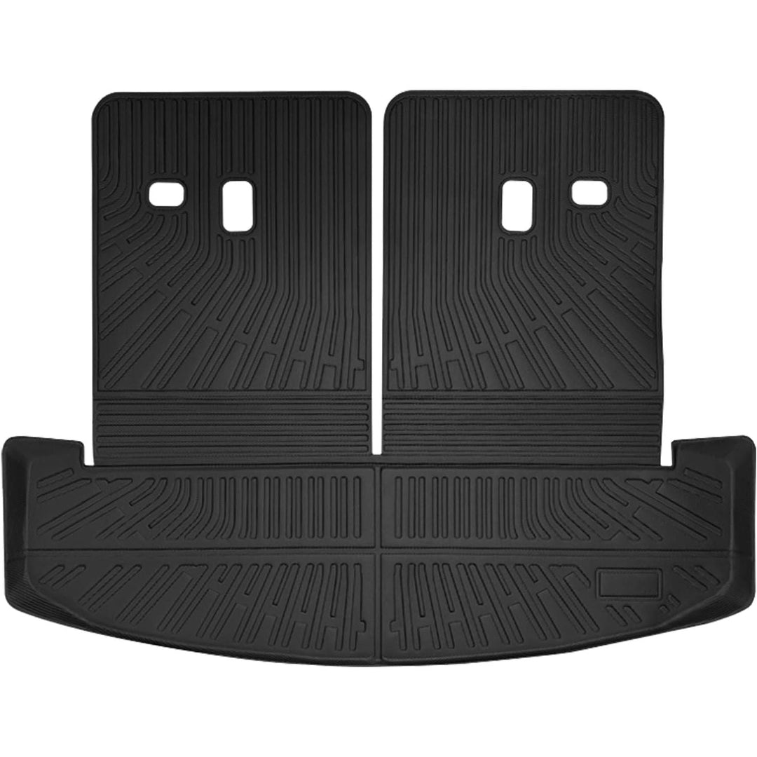 Cargo Mat for Hyundai Santa Fe 2024 2025 Accessories Cargo Mat Seat Backrest 2 in 1 Mat All-Weather TPE Black Trunk Cargo Liner for Hyundai Santa Fe 2024 2025 Accessories - Just Closeouts Canada Inc.