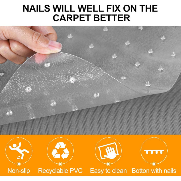 Carpet Protector for Pets 12.2in*3.6FT Cat Scratch Carpet Protector Mat for Doorway Clear Plastic Runners with Spikes to Protect Under Door Carpet Rug Anti Cat Scratch Carpet Stopper Easy to Cut - Just Closeouts Canada Inc.