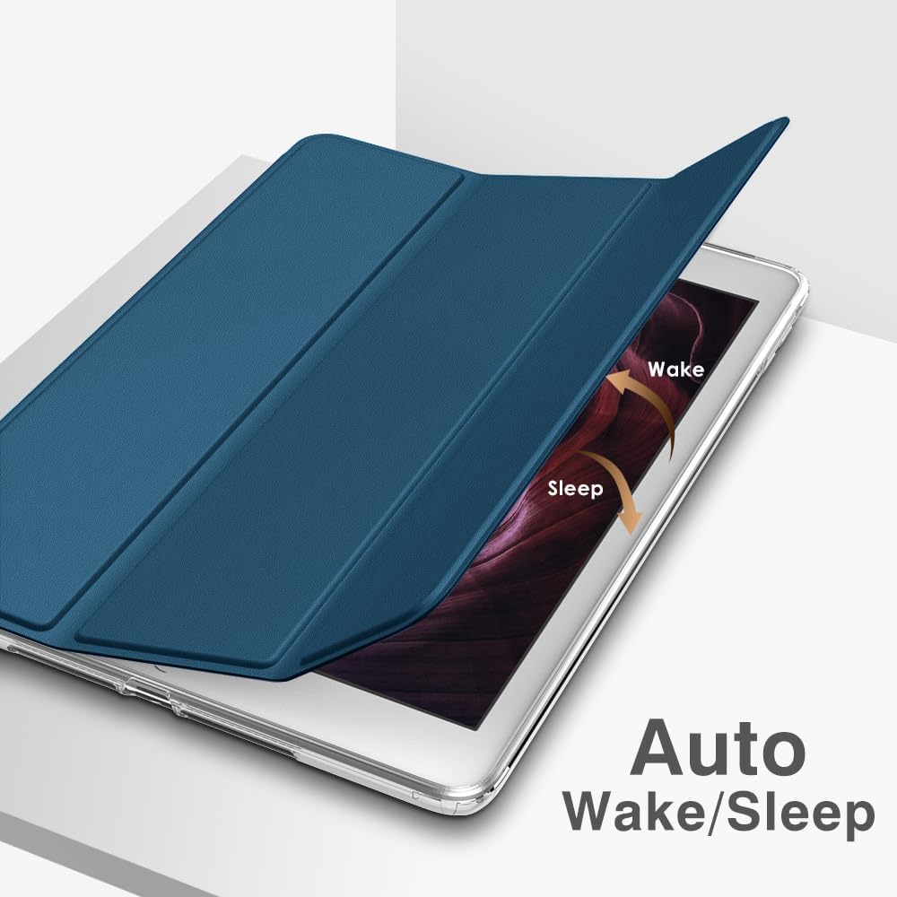 Case for iPad 9th Generation 2021/ iPad 8th Generation 2020/ iPad 7th Generation 2019, Soft Frosted Back Cover Slim Shell Case with Stand for iPad 10.2 inch,Auto Wake/Sleep, Cobalt Blue - Just Closeouts Canada Inc.