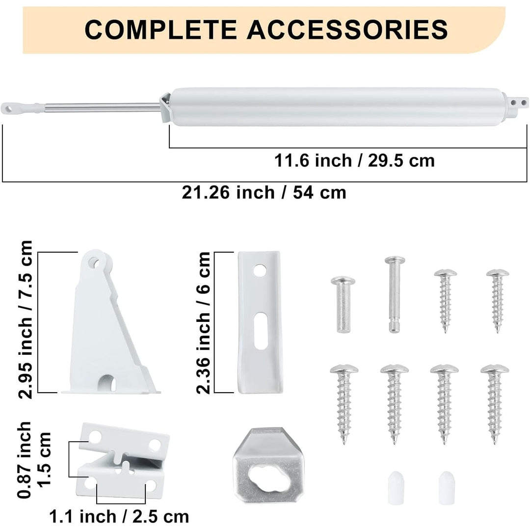CASONNIK Storm Door Closer, White, Standard Duty Pneumatic Screen and Storm Door Closer - Just Closeouts Canada Inc.