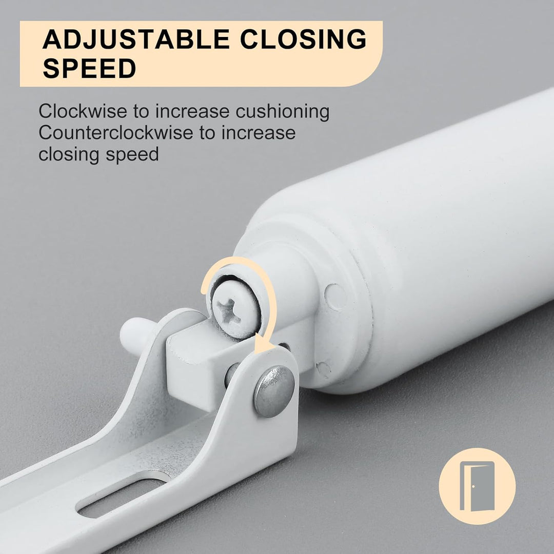 CASONNIK Storm Door Closer, White, Standard Duty Pneumatic Screen and Storm Door Closer - Just Closeouts Canada Inc.