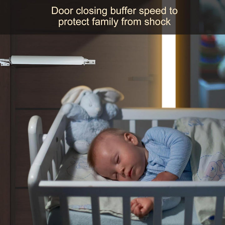 CASONNIK Storm Door Closer, White, Standard Duty Pneumatic Screen and Storm Door Closer - Just Closeouts Canada Inc.