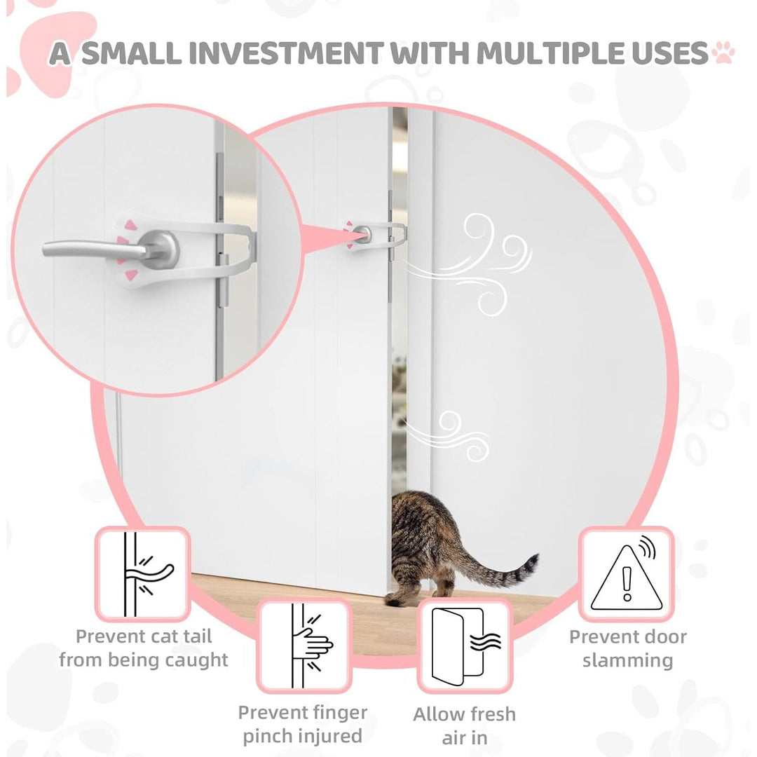 Cat Door Latch, Adjustable Cat Door Stopper Dog Proof Cat Litter Box with Door Access from 1.1" to 5.5", Pet Door Latch Holder Easy to Install, No Drill or Cut (1 Pack - Just Closeouts Canada Inc.