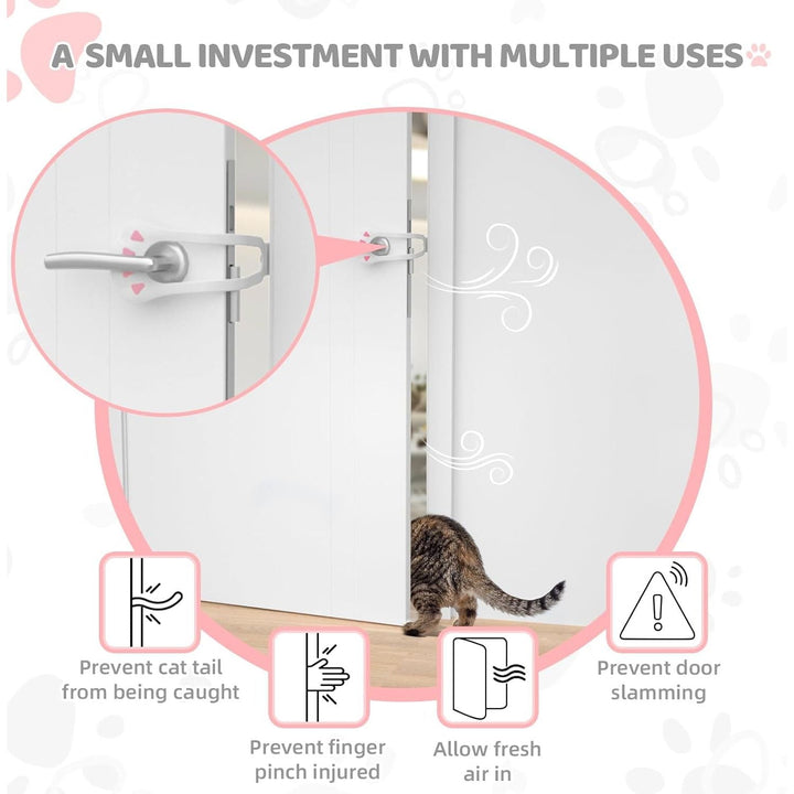 Cat Door Latch, Adjustable Cat Door Stopper Dog Proof Cat Litter Box with Door Access from 1.1" to 5.5", Pet Door Latch Holder Easy to Install, No Drill or Cut (1 Pack - Just Closeouts Canada Inc.