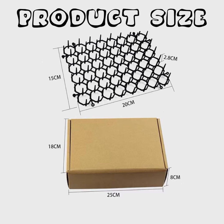 Cat Repellent Mat, Cat Repellent Mat Indoor & Outdoor for All Seasons, Keep Cats Out of Yard Permanently 5.9x7.8 inch, with Plastic Spikes(12 Pcs) - Just Closeouts Canada Inc.