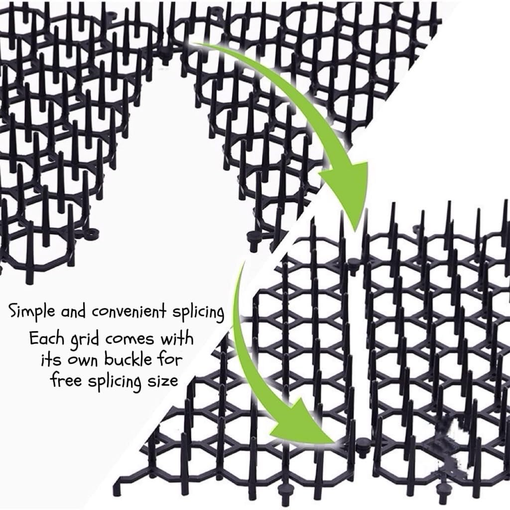 Cat Repellent Mat, Cat Repellent Mat Indoor & Outdoor for All Seasons, Keep Cats Out of Yard Permanently 5.9x7.8 inch, with Plastic Spikes(12 Pcs) - Just Closeouts Canada Inc.