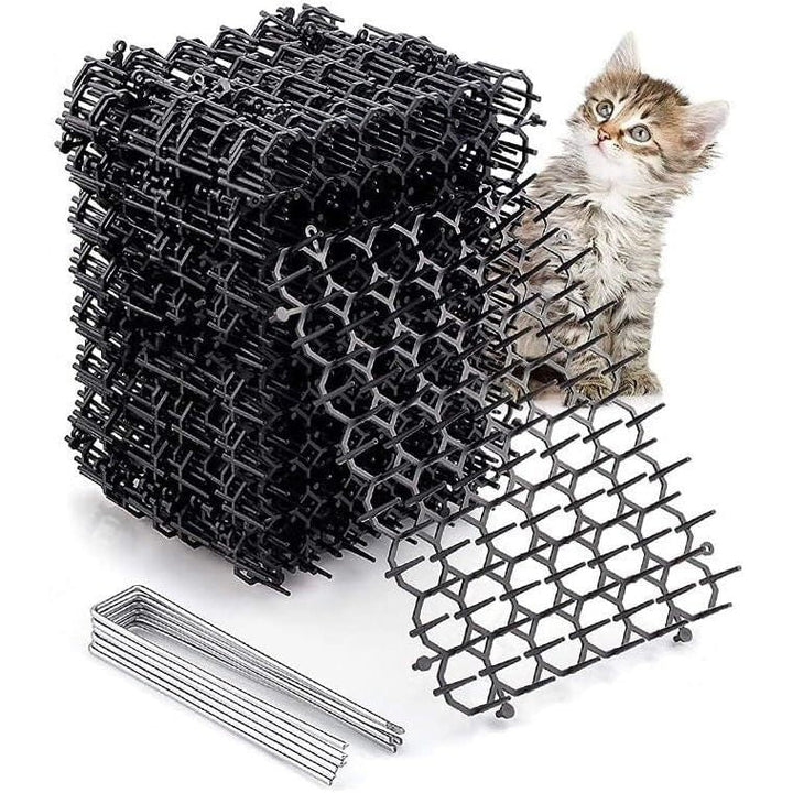 Cat Repellent Mat, Cat Repellent Mat Indoor & Outdoor for All Seasons, Keep Cats Out of Yard Permanently 5.9x7.8 inch, with Plastic Spikes(12 Pcs) - Just Closeouts Canada Inc.