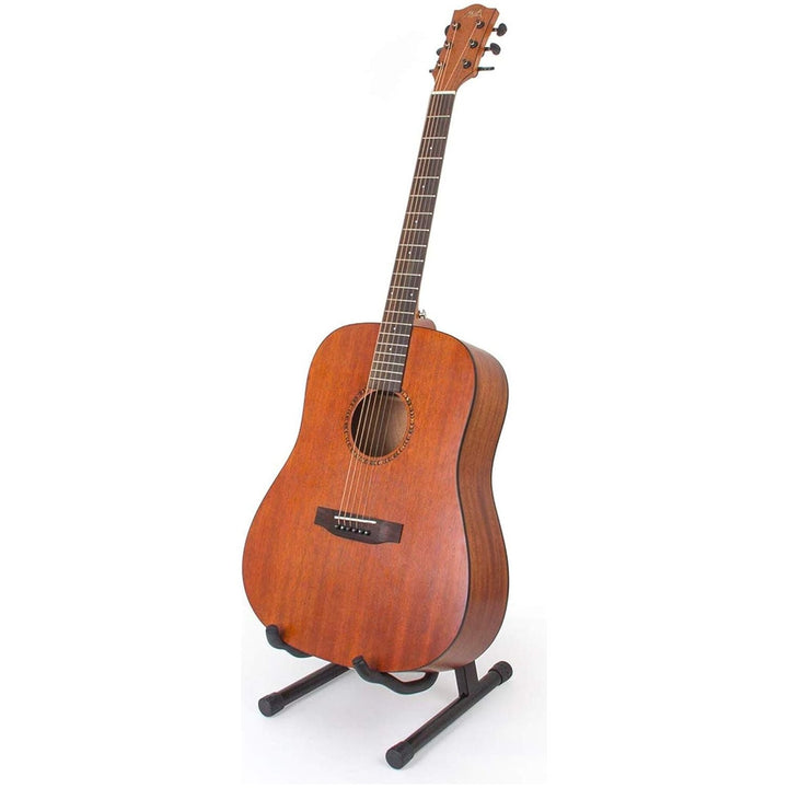 CC CAIHONG Guitar Stand Floor Folding Universal A frame Stand for All Guitars Acoustic Classic Electric Bass Travel Guitar Stand - Black - Just Closeouts Canada Inc.