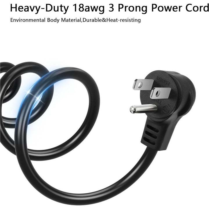 CERRXIAN 3.9FT 18AWG NEMA 5 - 15P to Right Angle IEC 320 C13 Computer Power Cord,10A/250V, 3 Prong AC Power Cord Cable for TV, Computer, Printer, Radio, Monitor, Laptop and More - Just Closeouts Canada Inc.