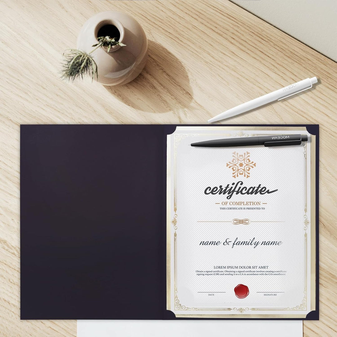 Certificate Holders, Black Certificate Frame Diploma Covers with Gold Foil Border for Letter Size 8.5x11 Inches Award Certificate Papers and Documents, 30pack - Just Closeouts Canada Inc.