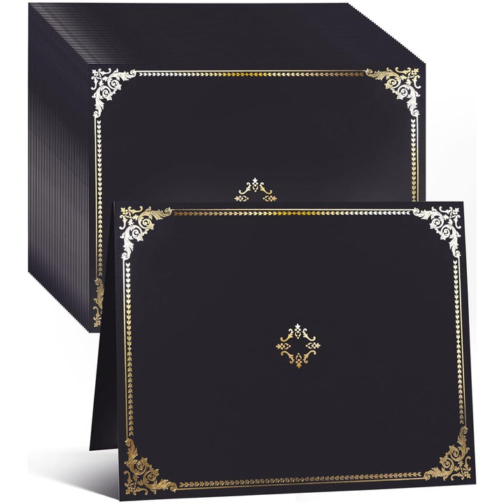 Certificate Holders, Black Certificate Frame Diploma Covers with Gold Foil Border for Letter Size 8.5x11 Inches Award Certificate Papers and Documents, 30pack - Just Closeouts Canada Inc.