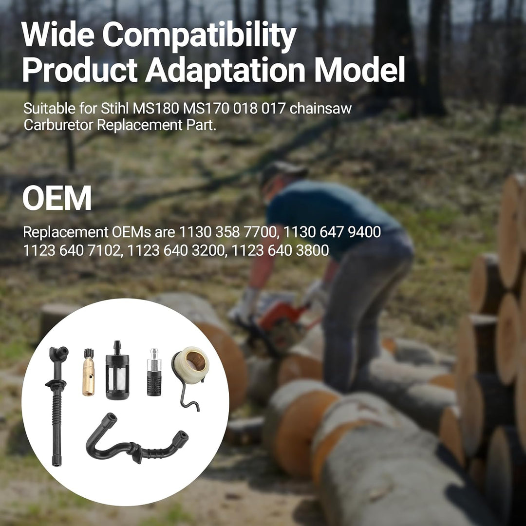 Six-piece chainsaw oil pump repair kit, view 3