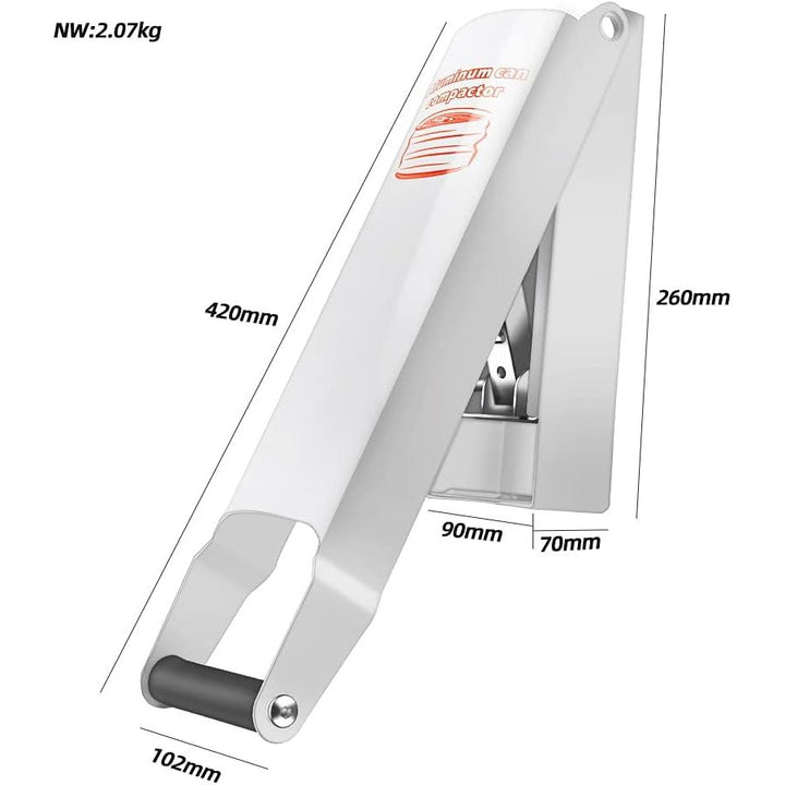 Chambridge Aluminum Can Compactor White – 8/12/16OZ Metal Can Crusher Heavy - Duty Wall - Mounted Smasher for Aluminum Seltzer, Soda, Beer Cans and Bottles for Recycling - Just Closeouts Canada Inc.