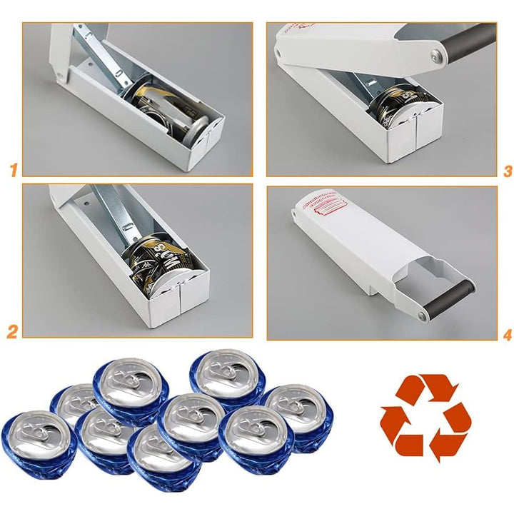 Chambridge Aluminum Can Compactor White – 8/12/16OZ Metal Can Crusher Heavy - Duty Wall - Mounted Smasher for Aluminum Seltzer, Soda, Beer Cans and Bottles for Recycling - Just Closeouts Canada Inc.