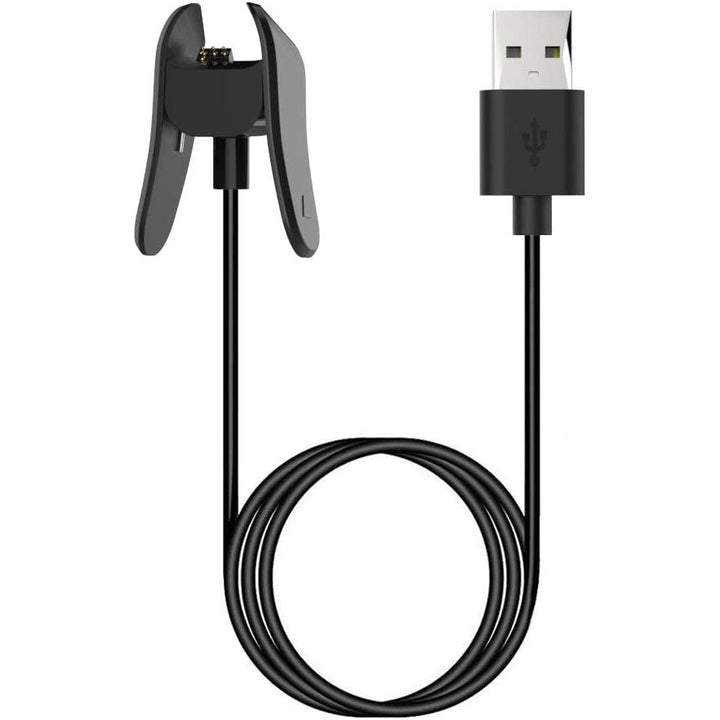 Charger Cable Compatible with Garmin Vivosmart 4, 1M Replacement USB Data Sync Charging Cable Cord with Charging Clip Holder Fit Garmin Vivosmart 4 - Black - Just Closeouts Canada Inc.