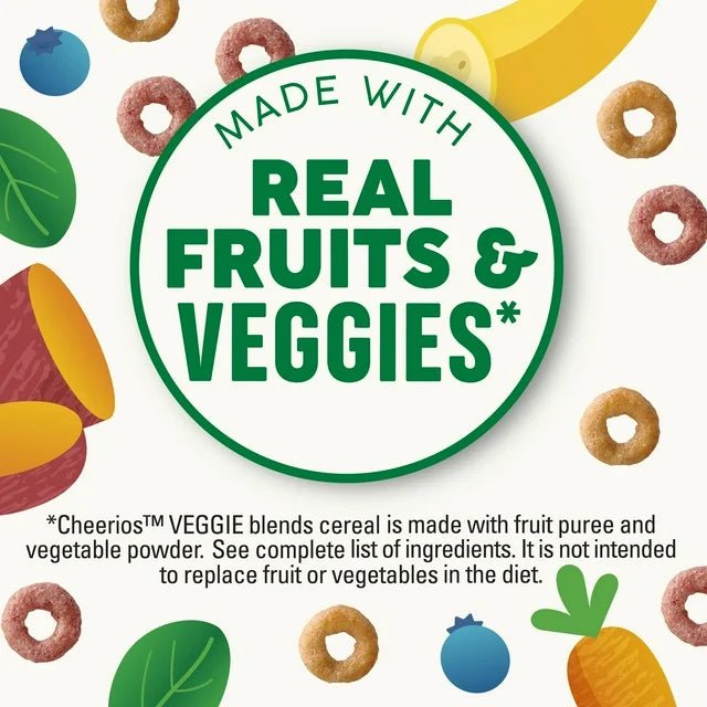 Cheerios VEGGIE blends Blueberry Banana Cereal, Whole Grains, 300g - Just Closeouts Canada Inc.
