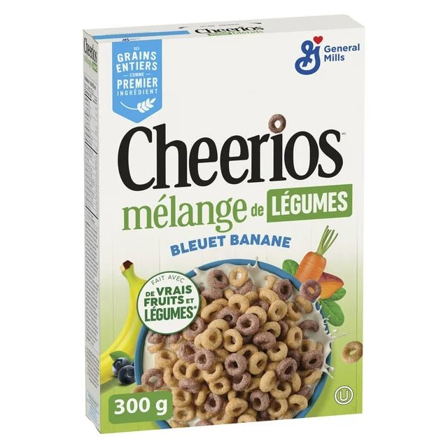 Cheerios VEGGIE blends Blueberry Banana Cereal, Whole Grains, 300g - Just Closeouts Canada Inc.