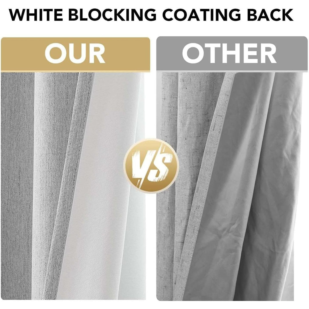 Chenille Blackout Curtains, Heather Glacier Gray, 42 x 63 in, 2 Panels - Just Closeouts Canada Inc.