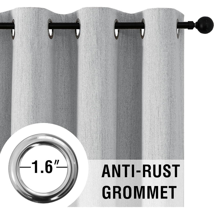 Chenille Blackout Curtains, Heather Glacier Gray, 42 x 63 in, 2 Panels - Just Closeouts Canada Inc.