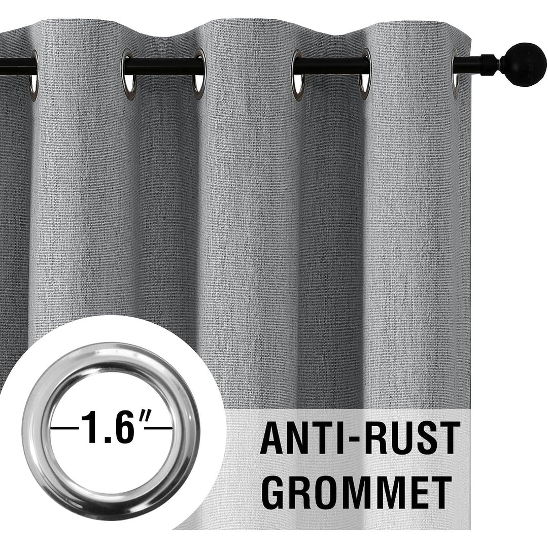 Chenille Blackout Grommet Curtains, Heather Dove, 42 x 63 in, 2 Panels - Just Closeouts Canada Inc.
