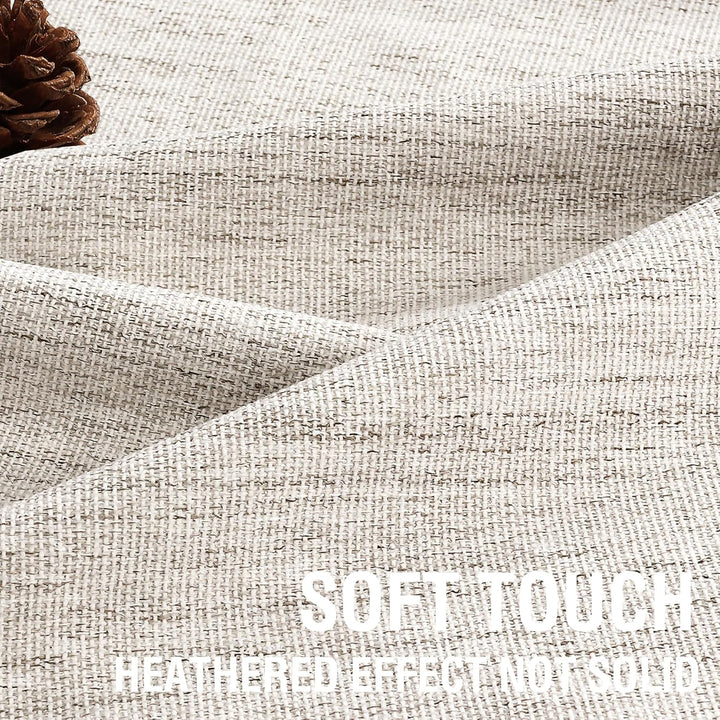 Chenille Blackout Grommet Curtains, Heather Natural, 42 x 84 in, 2 Panels - Just Closeouts Canada Inc.