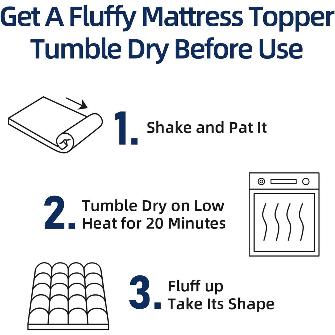 CHOPINMOON King Mattress Topper Extra Thick Mattress Pad, Plush Pillow Top Mattress Cover Soft Bed Topper,18" Deep Pocket - Just Closeouts Canada Inc.