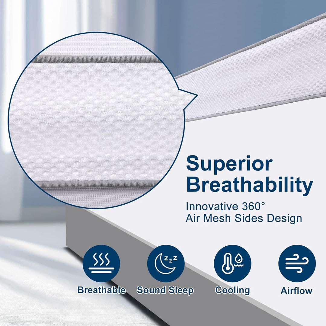 CHOPINMOON King Mattress Topper Extra Thick Mattress Pad, Plush Pillow Top Mattress Cover Soft Bed Topper,18" Deep Pocket - Just Closeouts Canada Inc.