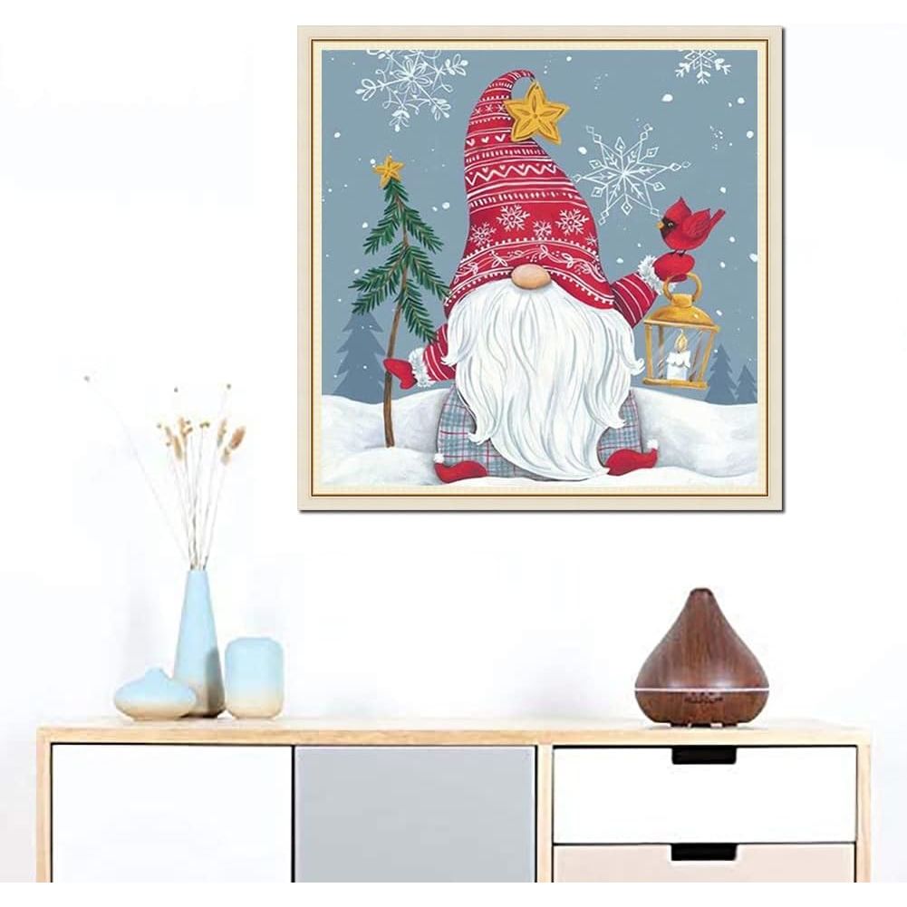 Christmas Gnome and Cardinal 5D Diamond Painting Kit, 30 x 30 cm - Just Closeouts Canada Inc.X0040SXH3B