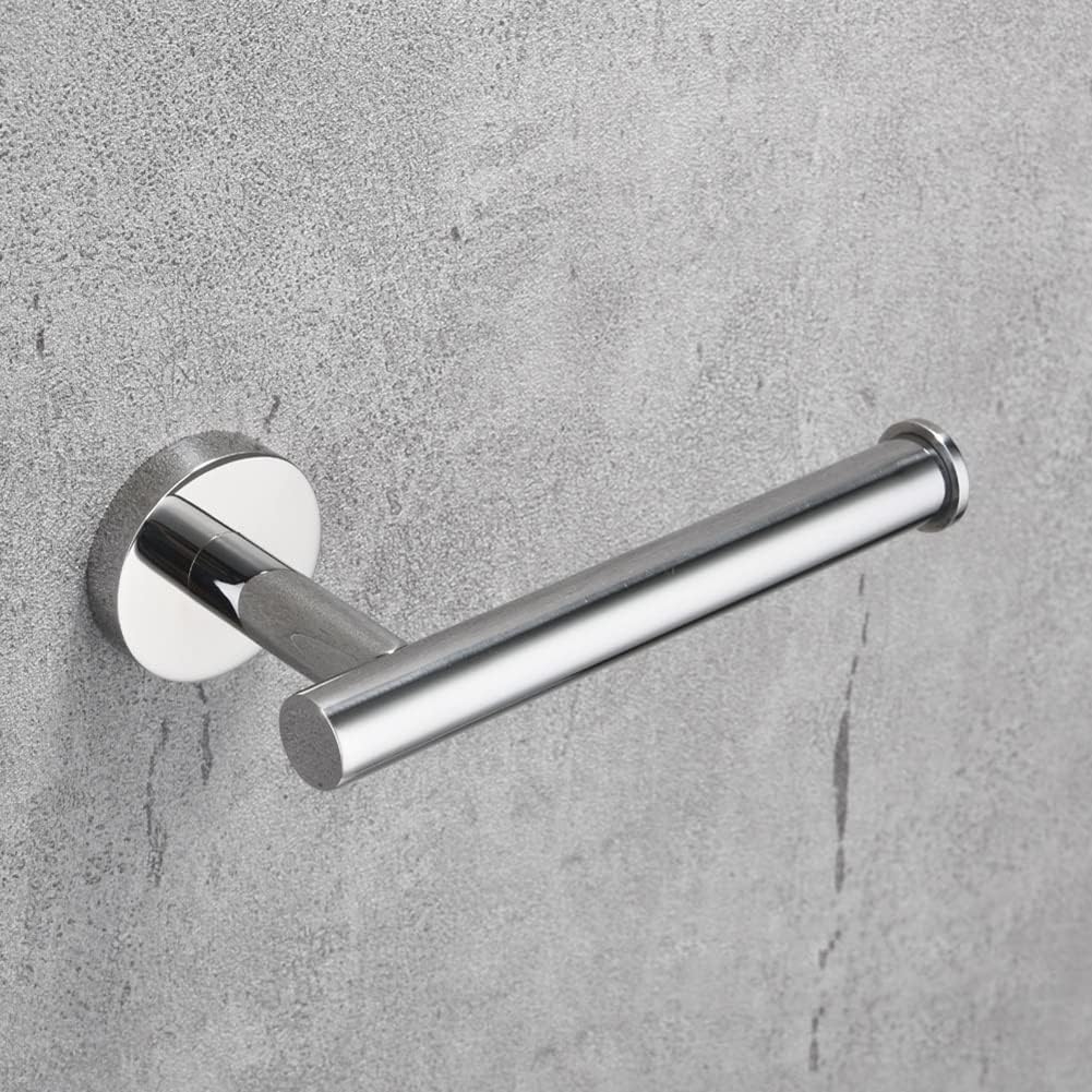 Chrome Toilet Paper Holder Towel Ring, Bathroom Hardware Hand Towel Holder Silver 2 Pieces Wall Mount Bathroom Accessories Set Stainless Steel - Just Closeouts Canada Inc.